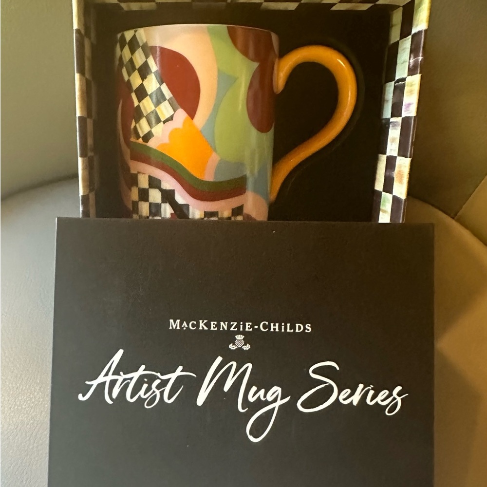 NIB! Mackenzie Childs Artist mug series - Bijou Karman